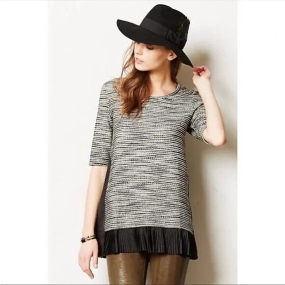 Anthropologie Clu + Willoughby Inkstick Tunic Top, Small - Picture 2 of 13